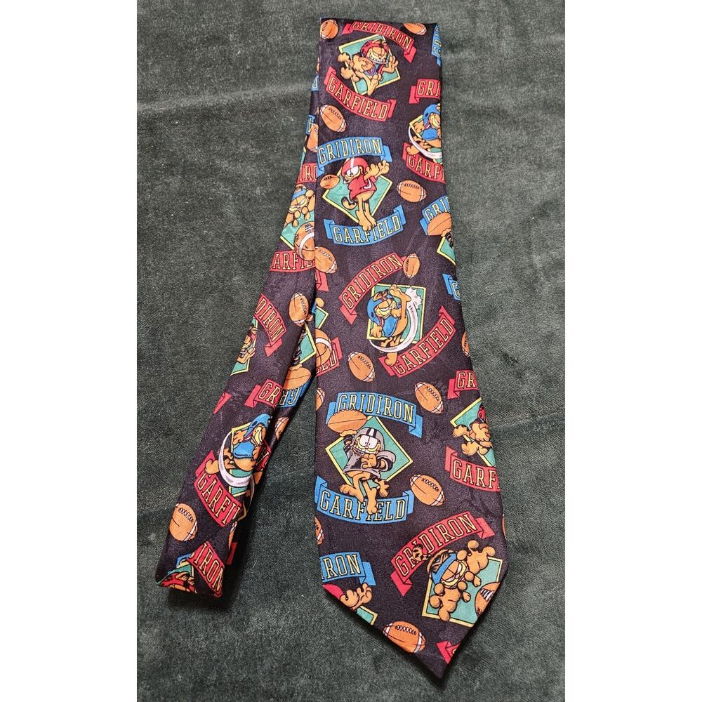 Gridiron Garfield Vintage Football Novelty Tie Paws Addiction